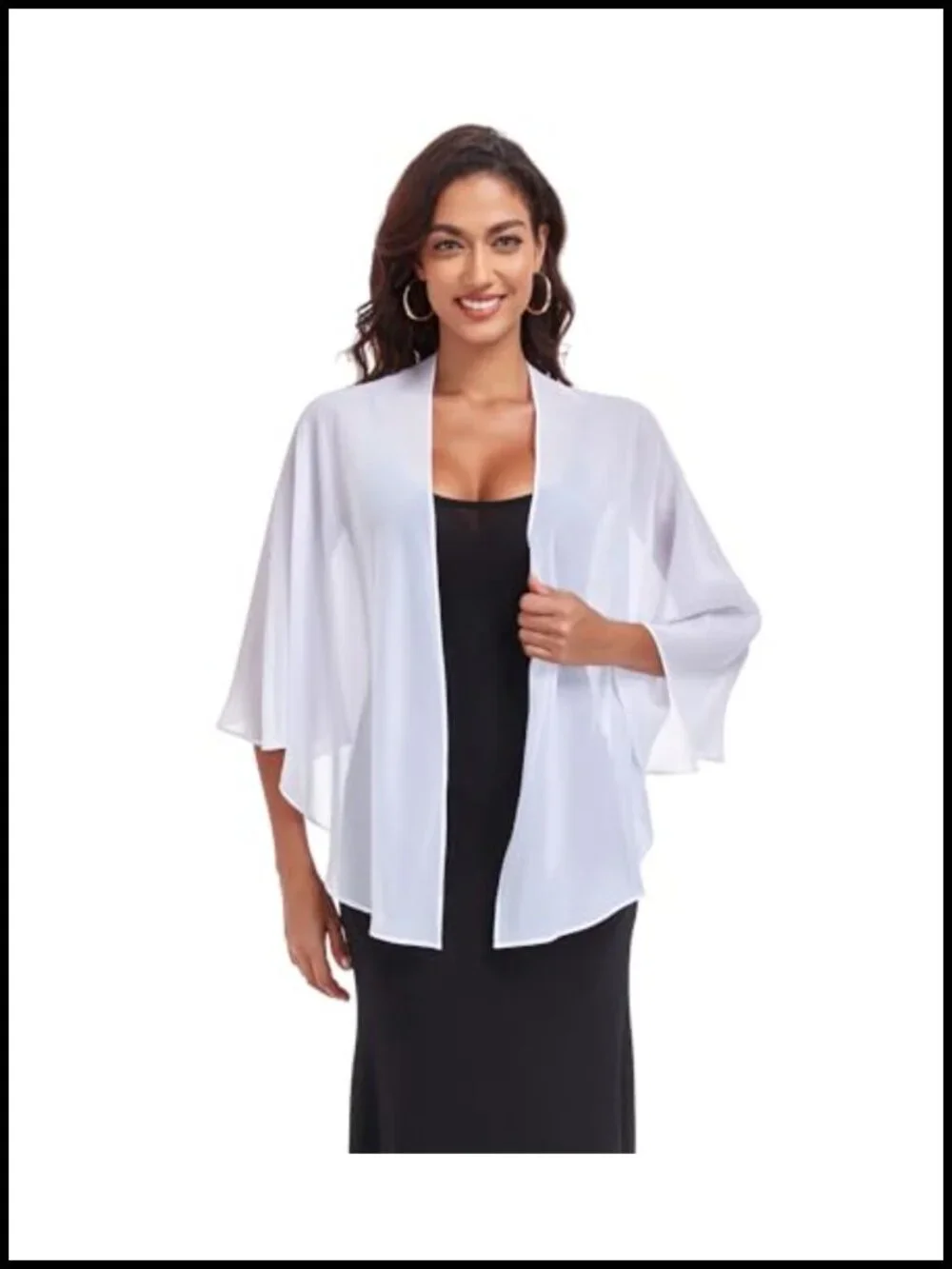 Chiffon Evening Shawl Wrap for Women Wedding Bridal Dress Capelet Cover Up